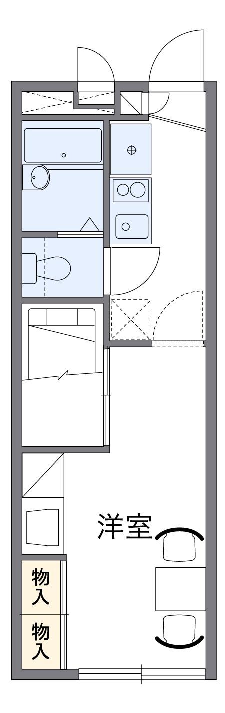 レオパレスCSグランパ(1K/2階)の間取り写真