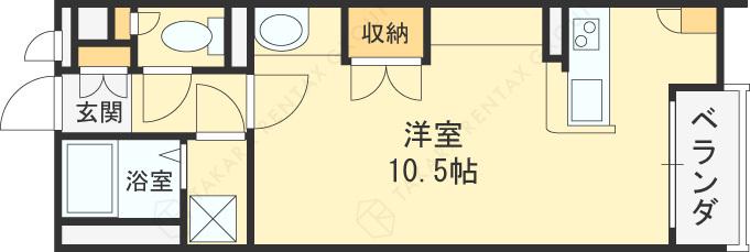 レオネクストウッド(ワンルーム/2階)の間取り写真