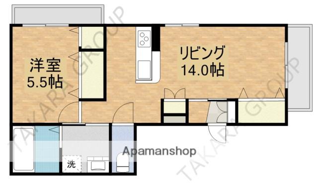 ヘーベルメゾン長瀬(1LDK/2階)の間取り写真