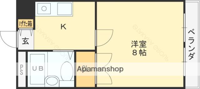 アスカハイツ(1K/2階)の間取り写真