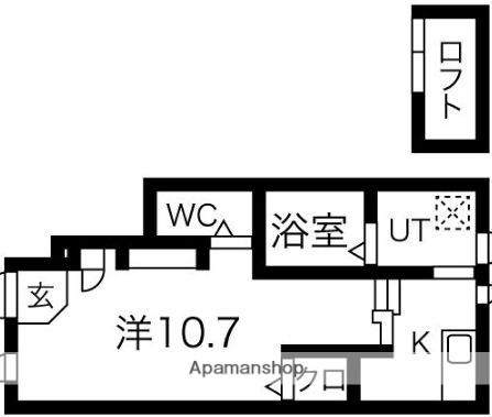 あんしんプラス福田08-1049(1K/1階)の間取り写真