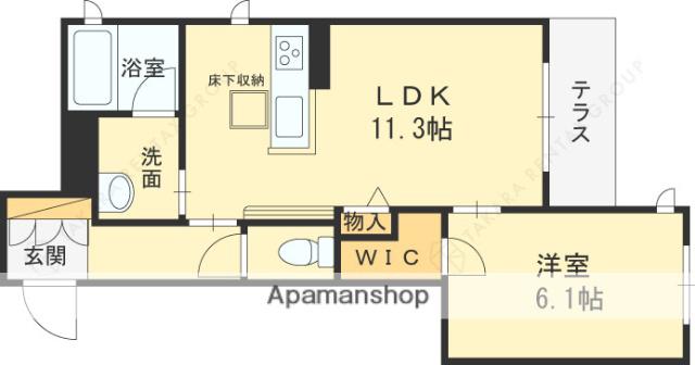 ル ボヌール ヤエ(1LDK/1階)の間取り写真