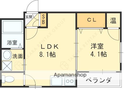 F ASECIA MEDEIA(1LDK/1階)の間取り写真
