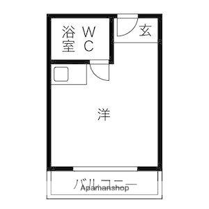プレアール加納(ワンルーム/2階)の間取り写真