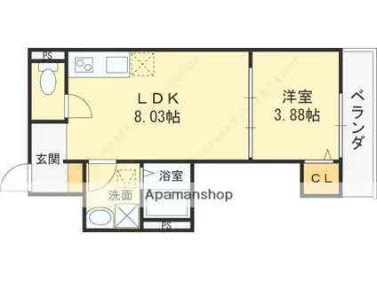 FSTYLE大蓮東1号館(1LDK/1階)の間取り写真