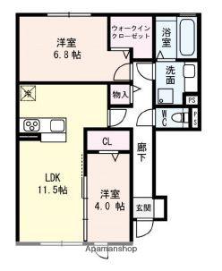 ロイヤルMAEDAⅠ(1LDK/1階)の間取り写真