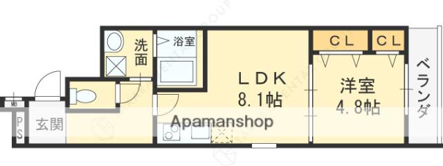 フジパレス高井田Ⅱ番館(1LDK/2階)の間取り写真
