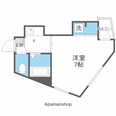 フェアリーコート(1K/3階)の間取り写真