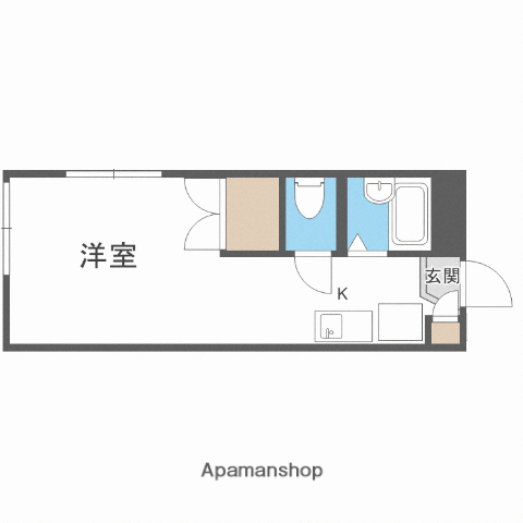 ハイツグローリー(ワンルーム/2階)の間取り写真