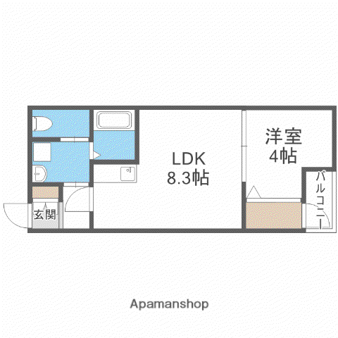 H-MAISON衣摺2(1LDK/3階)の間取り写真