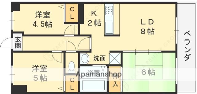 ヴェルジュパレス今里(3LDK/11階)の間取り写真