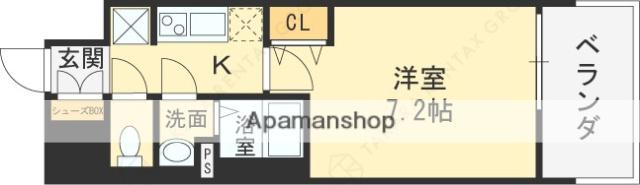 アドバンス大阪アネラ(1K/10階)の間取り写真