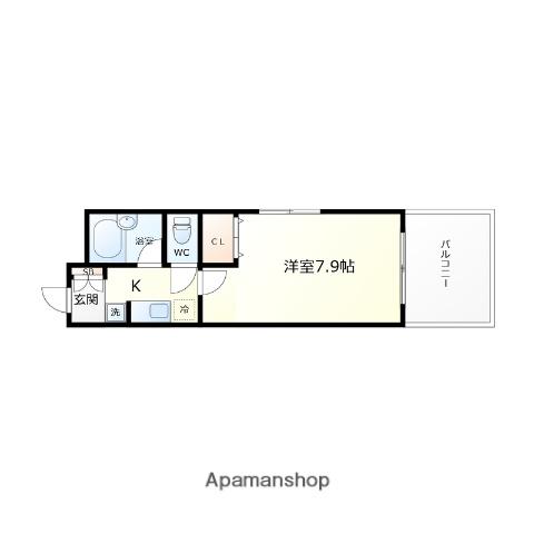 アドバンス新今里(1K/5階)の間取り写真