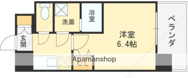 ワールドアイ大阪イースト CITY(1K/3階)の間取り写真