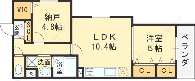フォレストクリエオーレ枚岡弐番館(1SLDK/3階)の間取り写真