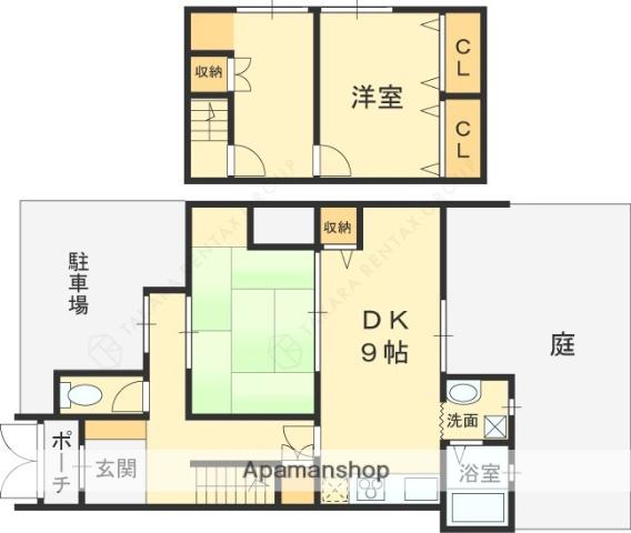 近鉄難波・奈良線 布施駅 徒歩8分 2階建 築59年(2SDK)の間取り写真