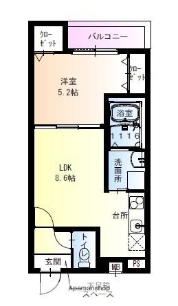 フジパレス高井田Ⅵ番館(1LDK/3階)の間取り写真