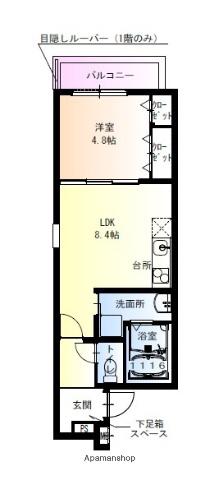 フジパレス高井田Ⅵ番館(1LDK/1階)の間取り写真
