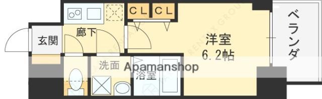 ARCOBALENO OSAKA FUSE(1K/4階)の間取り写真