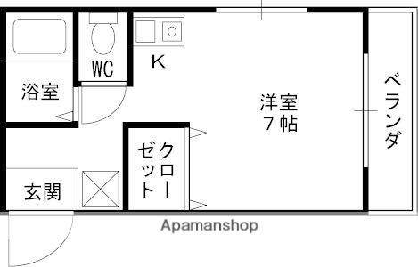 TS SQUARE 野見町 (ワンルーム/5階)の間取り写真