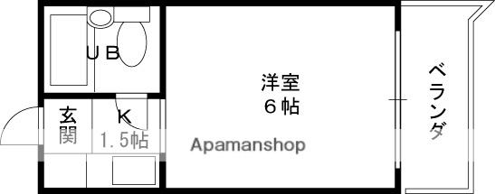 ロータリーマンション永和(1K/7階)の間取り写真