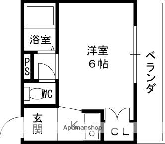 アドバンス布施(1K/4階)の間取り写真