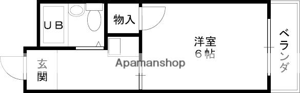 タチバナコーポ(1K/5階)の間取り写真