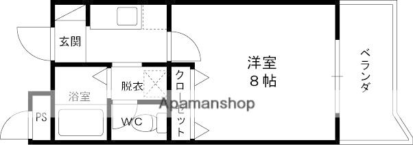 ディアハイム鴻池(1K/3階)の間取り写真