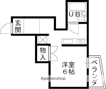 ポコアポコ甲子園口メゾン(1K/4階)の間取り写真