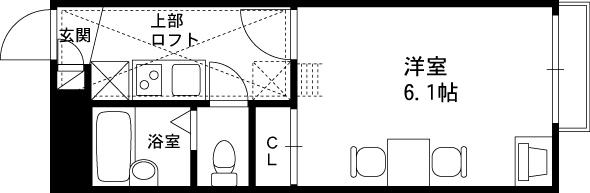 レオパレスKIRARA(1K/1階)の間取り写真