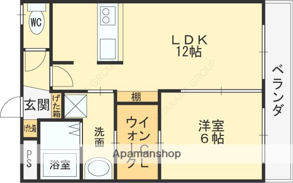 トリプレックス近江堂(1LDK/3階)の間取り写真