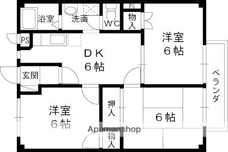 メゾンドみゆき(3DK/1階)の間取り写真