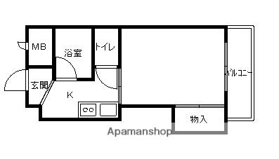 SANTO LALUZ AJIROKITA 旧ヴィラサンライフ(1K/5階)の間取り写真