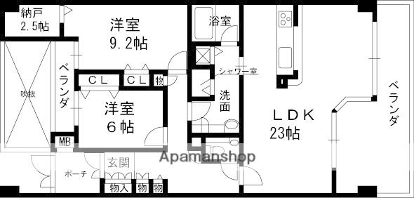 名次町ロジュマン(2SLDK/2階)の間取り写真