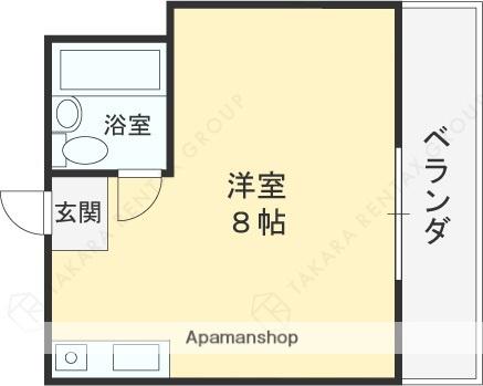 グローリア高井田(ワンルーム/6階)の間取り写真