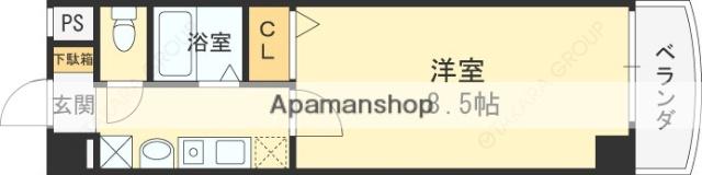 R-FLATS(1K/4階)の間取り写真