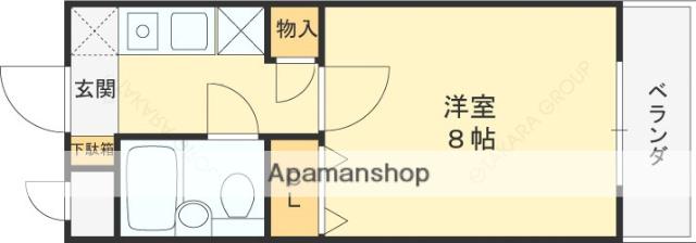 ナンソーコーポ(1K/7階)の間取り写真