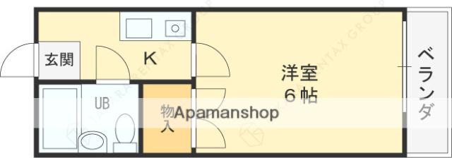 アールエス菱屋西(1K/3階)の間取り写真