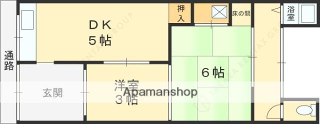 サンレイディアンスOKUDA(2K/2階)の間取り写真