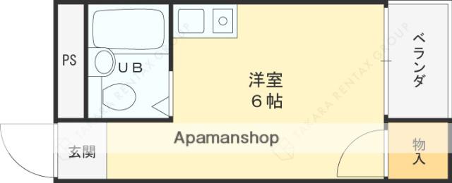 サンシャイン小阪(ワンルーム/4階)の間取り写真