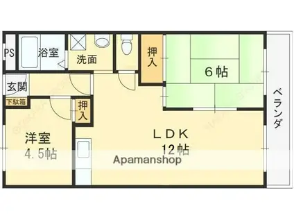エクセランス福田(3DK/3階)の間取り写真