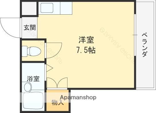 桜町OKマンション(ワンルーム/1階)の間取り写真