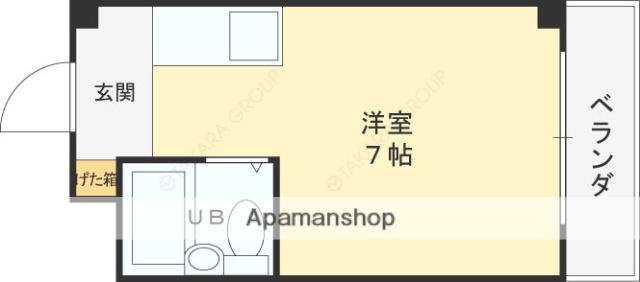 大宝小阪CTハウス(ワンルーム/3階)の間取り写真