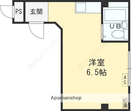 大宝小阪CTハウス(ワンルーム/5階)の間取り写真