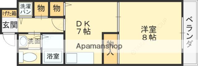 ニドムコート(1DK/3階)の間取り写真