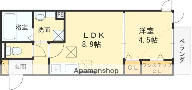 FOUR SEASONS御厨(1LDK/3階)の間取り写真