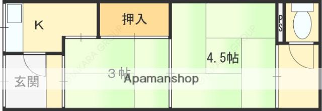 オレンジハウス(2K/1階)の間取り写真