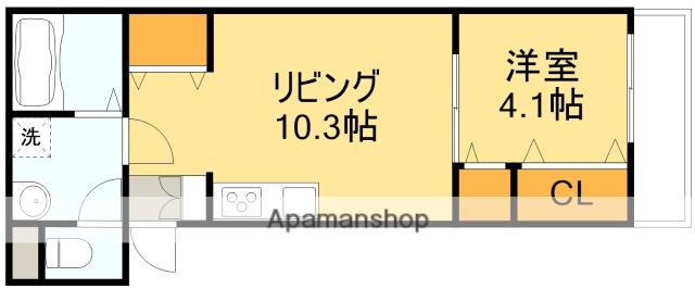 LA CHANCE瓜生堂(1LDK/1階)の間取り写真