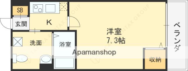 パラドール大蓮東(1K/1階)の間取り写真