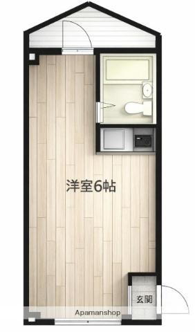 ドミトリー(ワンルーム/2階)の間取り写真